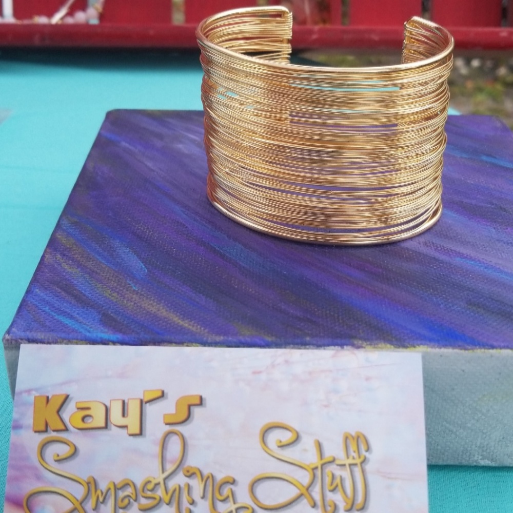 BOSS Silver  Wire Cuff - Picture 4 of 4